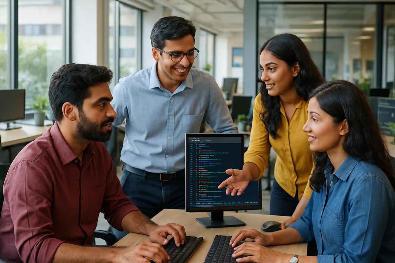 Indian technology team collaborating