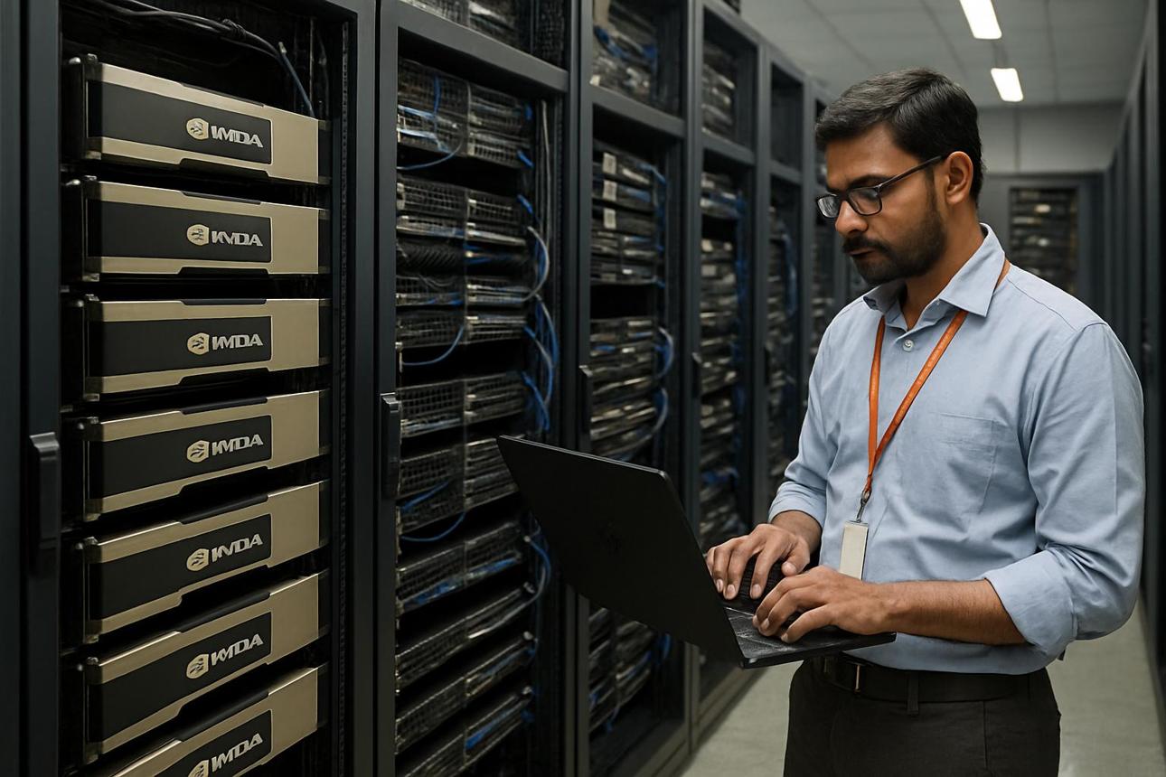 IT professional in a server environment